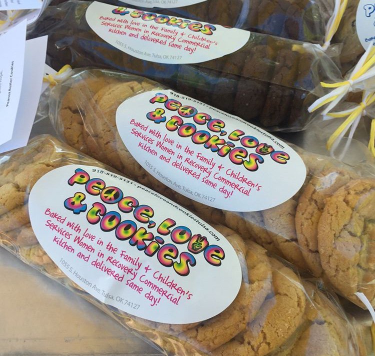 FCSTulsa's tweet photo. @peace_cookies, which works with some of our women, took part in its first @GuthrieGreen Food Truck Wednesday. Look at these tasty treats! #wir @gkff https://t.co/dQcxOV6tm2