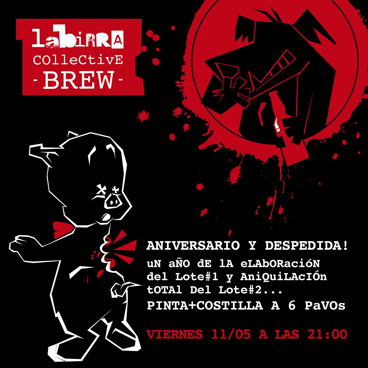 Pues así como quien no quiere la cosa, ¡cumplimos un añito! Y para celebrarlo, este viernes, día 11, hemos preparado en <a href="/clubvivalabirra/">vivalabirra</a> una sesión de #laBIRRAcollective pinchada en barril y acompañada de unas buenas costillas... No faltes, o lo lamentarás!!