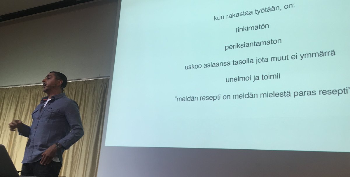 Ajaton viisaus pelon voittamisesta kiitos <a href="/armanalizad/">Arman Alizad</a> ”Kun rakastaa työtään, uskoo asiaansa tasolla jota muut ei ymmärrä” #periksiantamattomuus <a href="/YritystaStadiin/">Yritystä Stadiin</a>