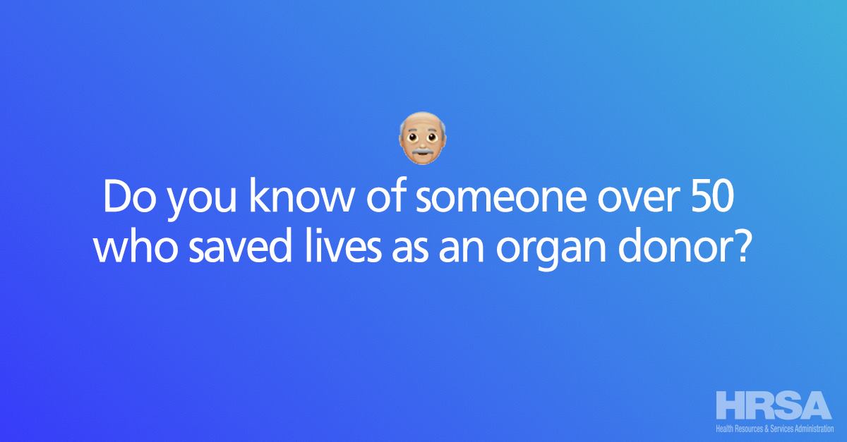 Any age is a good age to save a life! Learn more and register at donatelifevt.org. #donatelife #giftoflife #OlderAmericansMonth