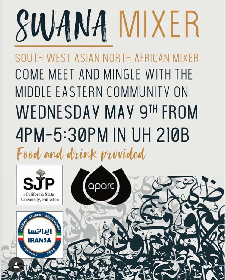 Happening tonight!
.
Please note: Swana Mixer is a closed space to members of their community only.