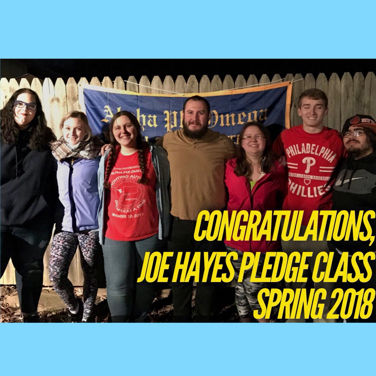 We recently activated 5 new brothers! We can’t wait to see the change that the Joe Hayes pledge class is going to make in the world! Congratulations Brothers 🌎👏🏻💛💙