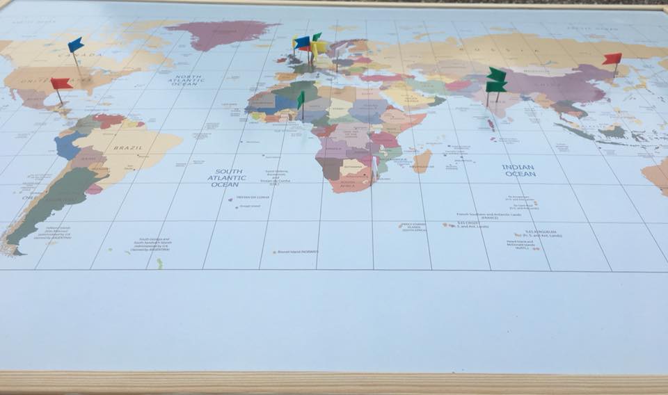 Ended the productive strategy day by putting ourselves on the map: we are from all over the world: Netherlands, Canada, India, China, Belgium, Mexico, Nigeria, South African &amp; Bosnia !!