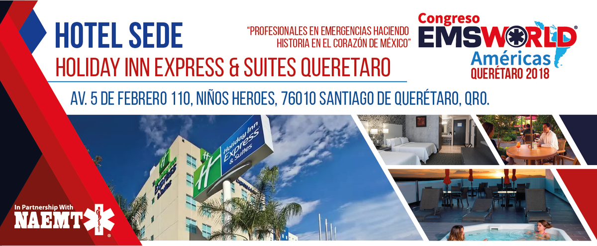 EMSWorld2's tweet photo. Hotel sede.
HOLIDAY INN EXPRESS Y SUITES QUERÉTARO
No pierdas tiempo e inscribe a EMSWorld Americas Qurétaro 2018, y reserva tu hospedaje a un precio especial.
https://t.co/GDaokI394f
#EMSWorldAmericas #EMSQueretaro2018 #Queretaro #HolidayInn #HolidayInnExpressYSuitesQuerétaro https://t.co/DQ60I6TB9v