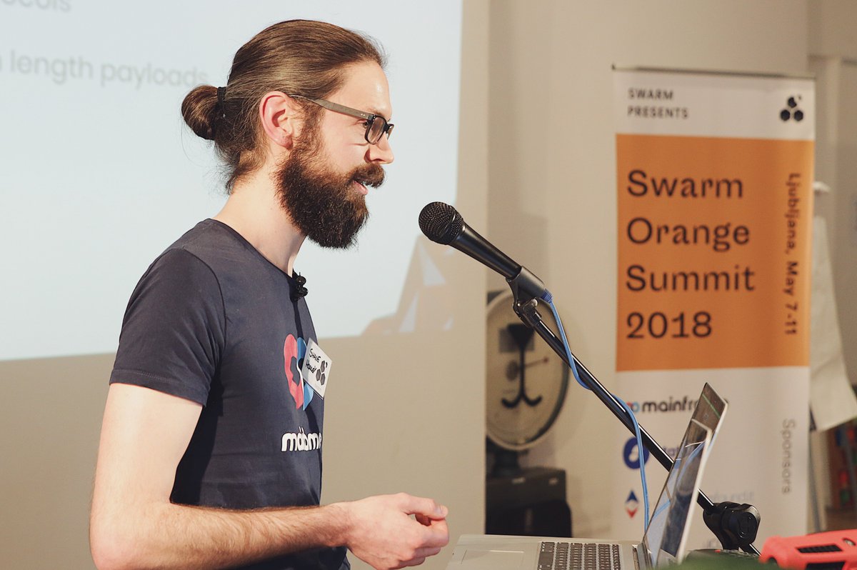 HifiFinance's tweet photo. Very proud to have our VP of Engineering Shane Howley present at the Swarm Orange Summit 2018 in Slovenia. Several Mainframe engineers have presented on how to continue the work of building out and strengthening Swarm technology. #ethereum #swarmsummit #blockchain https://t.co/dkNVgoZehz
