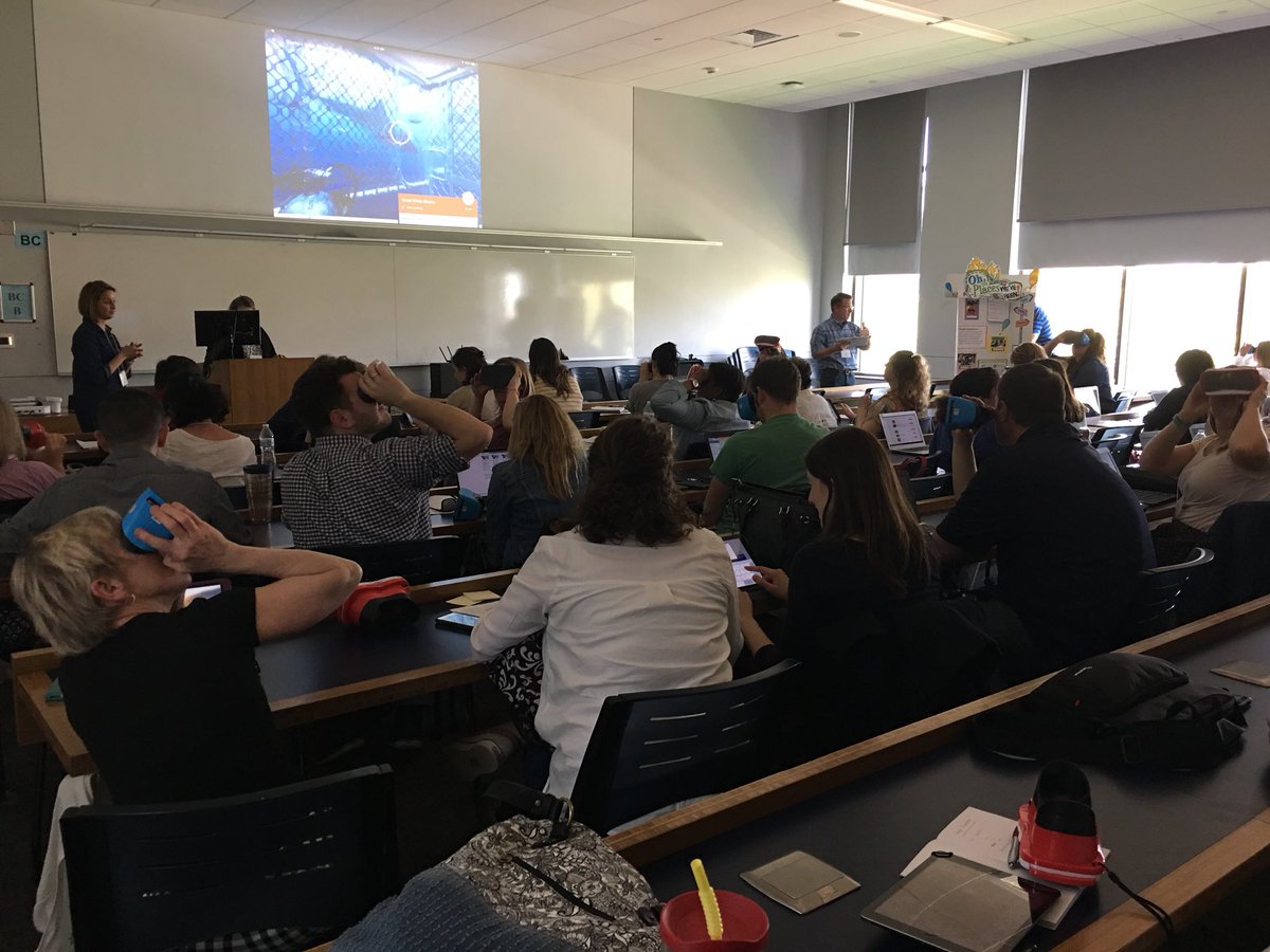 Teachers learning practical tips from @WPSwindsorct  @wpsedtech and @stoningtonps how to bring Google Expeditions and VR back to their schools.