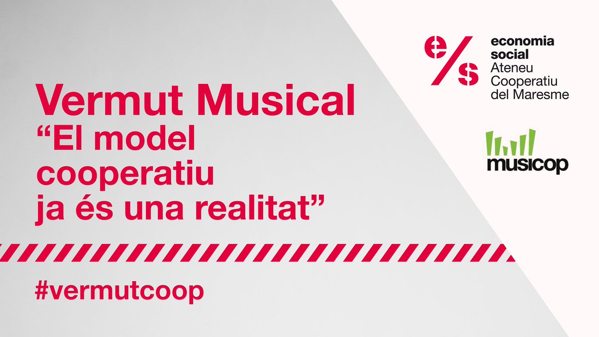 CoopMaresme's tweet photo. #VermutCoop Cooperativisme, Economia Social i Solidària i... Música!
Amb @LookyProd. Coop de Pedal, Grup Disseny Cabrils i @musicopcat
📅 12 maig 11h.
📌 Centre Cívic La Fàbrica
c/ Domènec Carles, 21 #Cabrils
🔗 https://t.co/vr46YqiJwP
@AteneusCoopCat @Cabrils @XesMataro https://t.co/goxq4yng6o