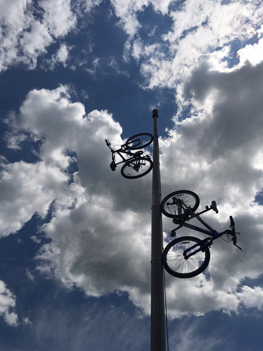 hvmoca's tweet photo. It's a beautiful day for a bike ride! How are you spending this bright, sunny day? ☀️

Photo is of "Totem (Up/Down)" by @markocremec https://t.co/5Ljv0dxTRR