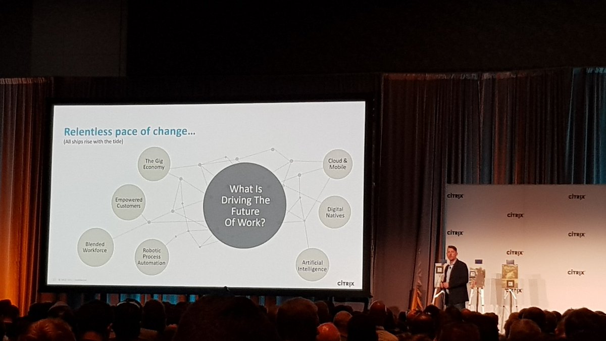 Citrix Chief Talking Officer @ReillyUSA talks about The Future of Work at #CitrixSynergy #StandingRoomOnly