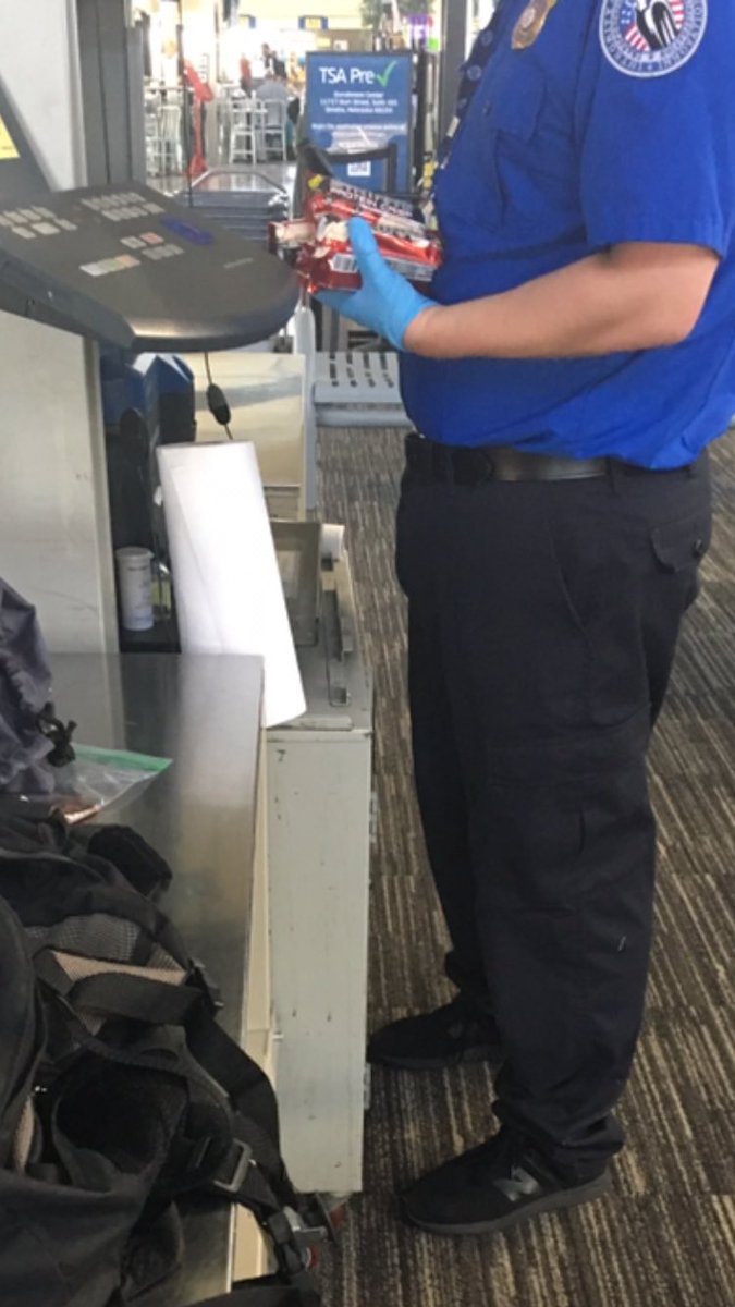 KGD54's tweet image. Going to #cscca2018 and TSA has to check my protein bars! #strengthcoachprobs