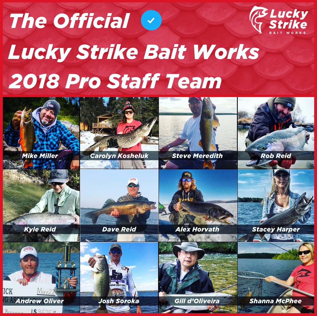 Announcing our official 2018 Lucky Strike Bait Works Pro Staff team!! #luckystrikebaitworks #fishing
