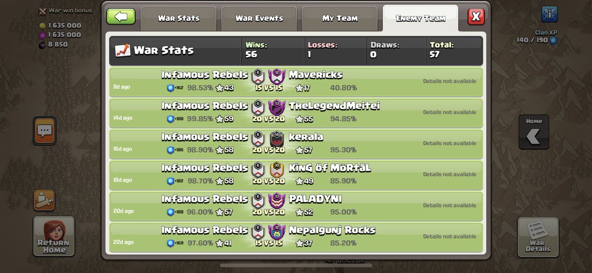 HC shows no mercy in PLs. Even if you have a 16 win streak and only one loss in your war log, better watch out 👀😂🍍🍍🍍 great #cocpotluck result for us, gg rebels and gl going forward!