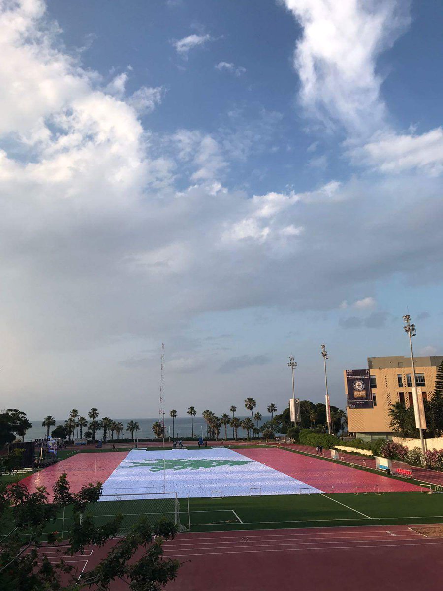 AUB_Lebanon's tweet photo. Thanks to everyone who made it possible! @ShareTheFlag #AUB https://t.co/934iU9Sk9Q