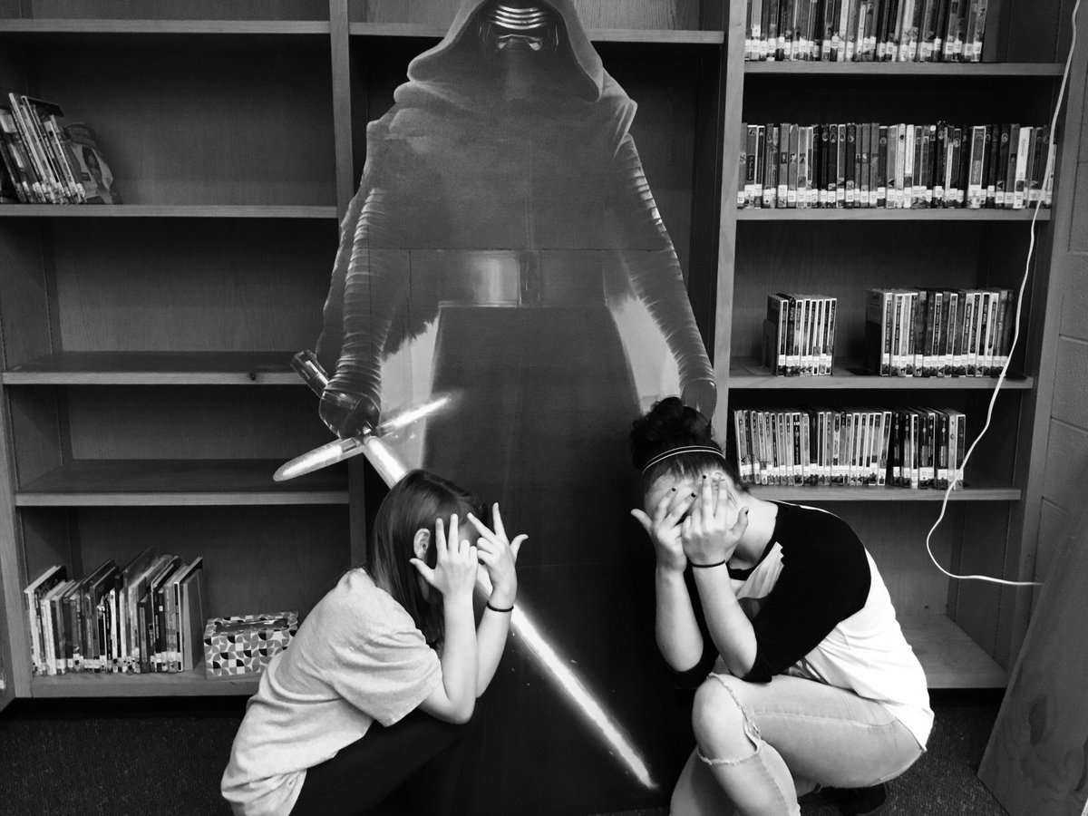 NMSLibraryATeam's tweet image. #StarWarsSelfies in the library take 2