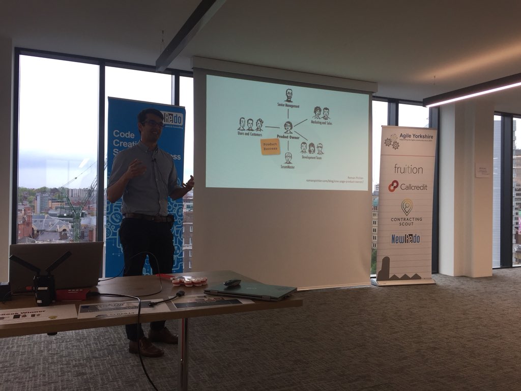 Simeon Smith kicks of tonight’s meetup - “is it Product Owner, Product Manager or Business Analyst”