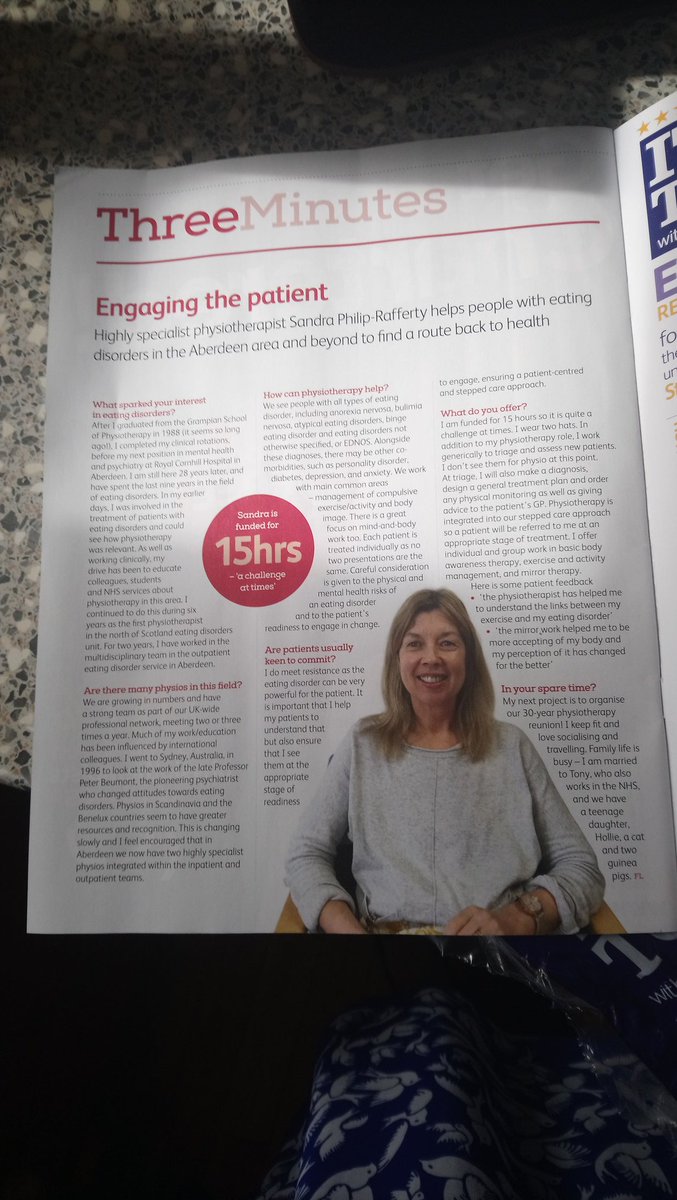 susiecalvert52's tweet photo. Check out this months frontline, 3mins with a fabulous physio from our network flying the flag for physio in eating disorders. Check it out everyone! #EDphysio #mentalhealthphysio https://t.co/r15HJA4CI3