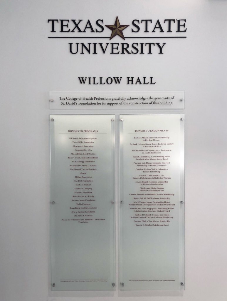 TexasStatePT's tweet photo. Let the unpacking begin. Here’s a sneak peek of our new home in Willow Hall 📦 https://t.co/DiywgFBzar