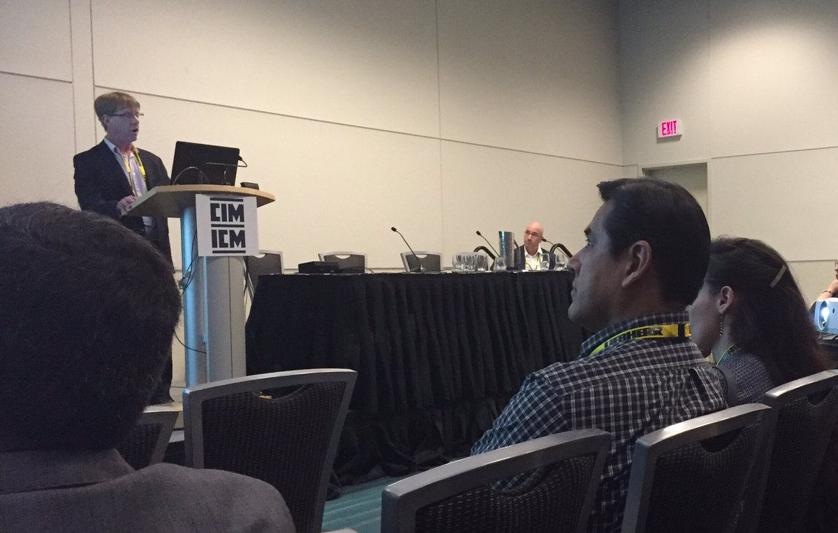 karola_toth's tweet photo. Paul Steenhoff of CSA: Draft of the ISO standard for closure and reclamation are available in draft. Contact @ESRSCIM if interested in reviewing.#CIMBC2018 https://t.co/Cc9I2UcsXL