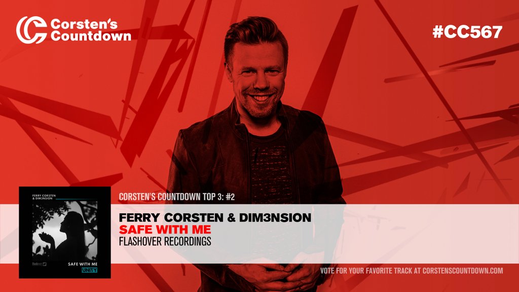 ResonationRadio's tweet photo. 11. This week’s #2 is “Safe With Me”  by @FerryCorsten &amp; @DIM3NSIONMUSIC [@FlashoverRec] #CC567 #UNITY https://t.co/KPMik72wj1 https://t.co/TKSV9VvH8Z
