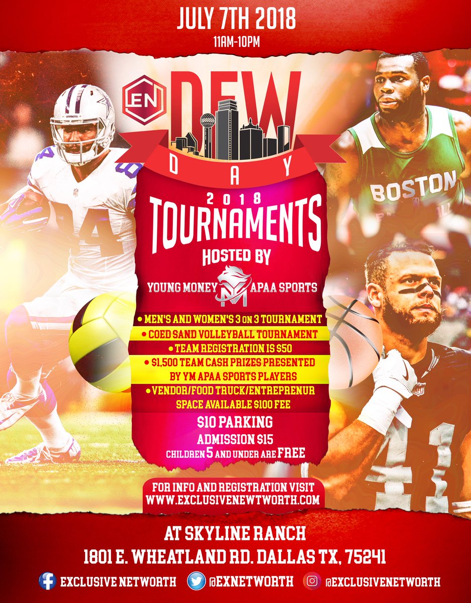 SNOWSINCEGO's tweet photo. July 7th 

@ExNetworth Presents: #DFWDay

Dfw Talent Spotlight with K104 

3on3 basketball tournaments with Young Money Sports Agency

Performance/Vending opportunities available 

Run me up one time mane this the start of something big for the city!! https://t.co/8lsM8toprG
