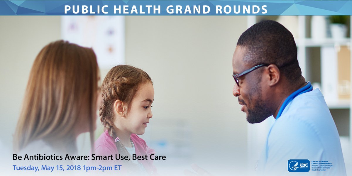 CDCgov's tweet photo. #Antibiotics have saved millions of lives, however 30% of antibiotic prescriptions are unnecessary and potentially dangerous. Watch our next #CDCGrandRounds on improving antibiotic prescribing live on Facebook May 15 at 1pm ET. https://t.co/CT9rIgXCOH #BeAntibioticsAware https://t.co/3dbhAyn24s