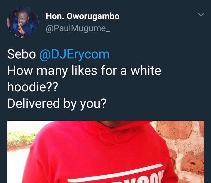 oworugambo's tweet photo. The white hoodie looks like this.
Just 250 likes and 200RTs then @DJErycom makes a delivery to my desk.

UOT, KOT, RwOT do this for mans! https://t.co/ETTWwKlEXl