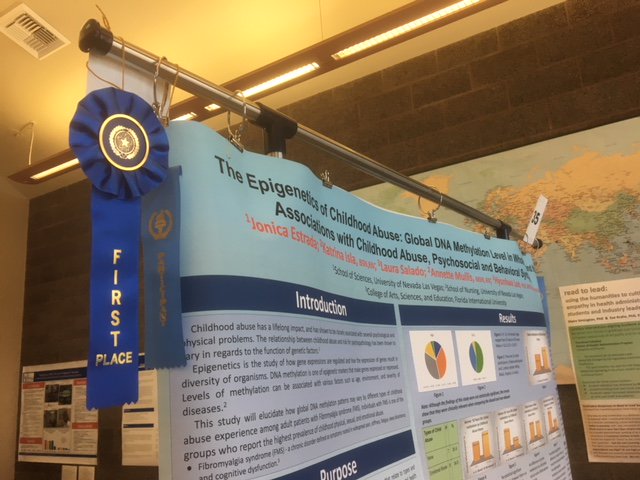 lee_henna's tweet photo. Presented posters (epigenetics of childhood abuse--won 1st place clinical research poster--and long-term impact of mild traumatic brain injury) at the UMC 2018 Research Empowerment Day (May 9. 2018; https://t.co/zwIYJyZ0Eg). #UMCSN https://t.co/HHG6v3pb5m