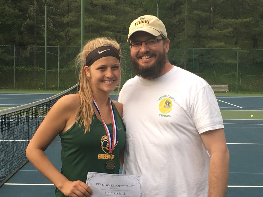Congratulations to Madison Hill on winning the 16th Region Girls Tennis Tournament!

She defeats Ashland’s Emma Hill 6-1, 6-3. 

<a href="/GreenupSchools/">Greenup County Schools</a> @zklemmeADI <a href="/CollierSZLive/">James Collier</a> <a href="/16th_Sports/">16th Region Sports</a> <a href="/Greenupbeacon/">Beacon Media Group</a> <a href="/DIndependentQB/">Aaron Snyder</a> @BSpicerTV