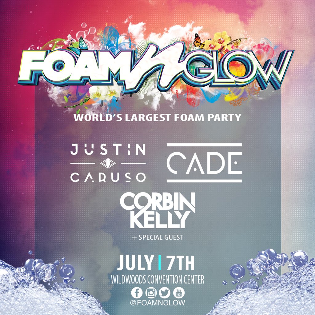 ☀️WILDWOOD, NJ☀️ Now is your chance to get your tickets for only $30.00 💦 How hard will YOU go in the FOAM?! 🎫 FoamNGlow.com More artist to be announced in the coming weeks!🙌🏼😜