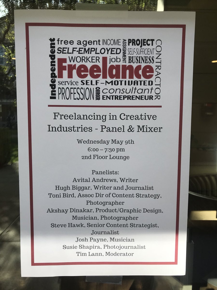 Freelance Panel Discussion &amp; Mixer tonight <a href="/StanfordBEAM/">Stanford Career Edu.</a> — fantastic group of panelists! <a href="/Jenrrowland/">Jennifer Rowland</a> #MeaningfulWork #Freelance
