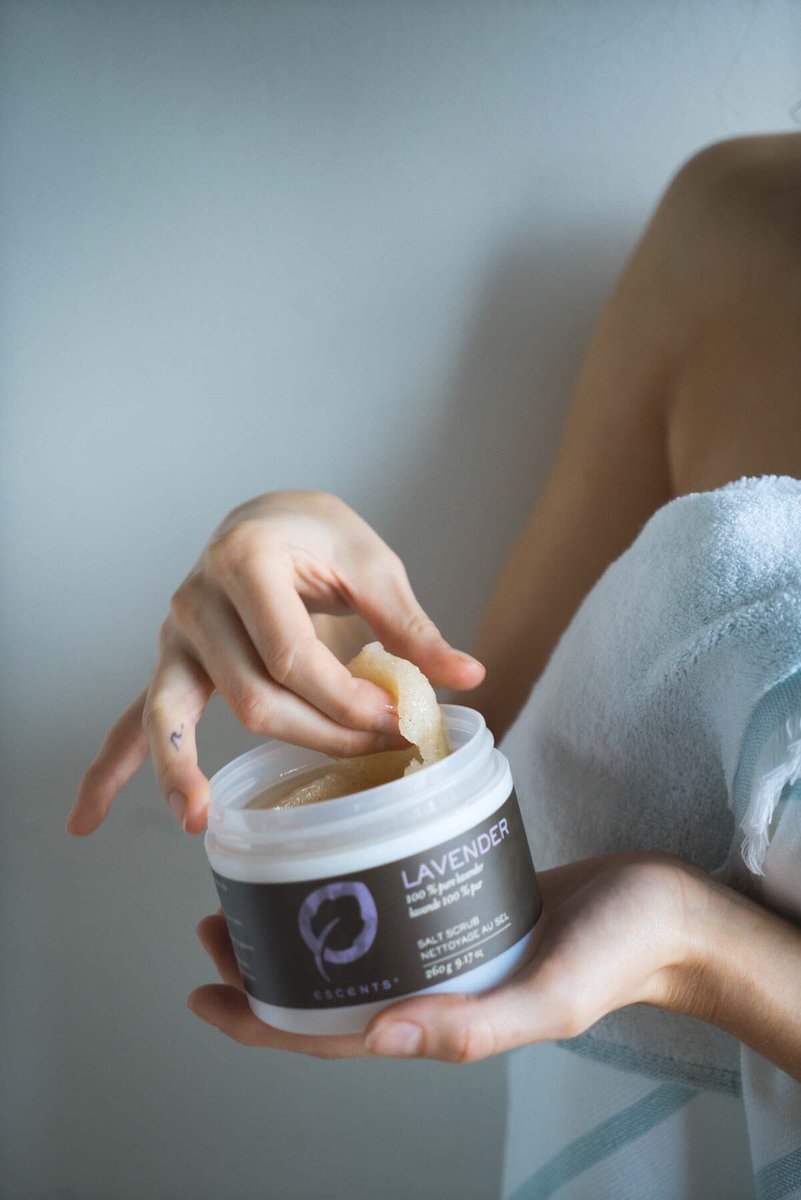 escents's tweet photo. Scrub away the day with our Lavender scented salt scrub.🙌🏻 Pssst... Last 30 minutes of our Happy Hour promo! Check the details in our Instagram story or on our website. #createyourescents https://t.co/hZ7KJgSBgV