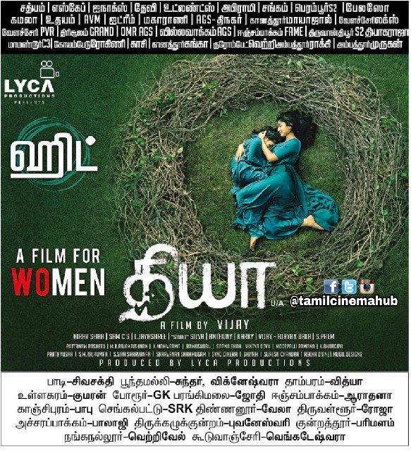 cinemaarattai's tweet photo. #Dhiya ஹிட்👍

#TamilCinemaHub | #Diya | #DiyaFromToday | #SaiPallavi 

@Sai_Pallavi92 @IamNagashaurya @AyngaranIntl @LycaProductions #ALvijay @aditi1231 https://t.co/HcUygU2dKK