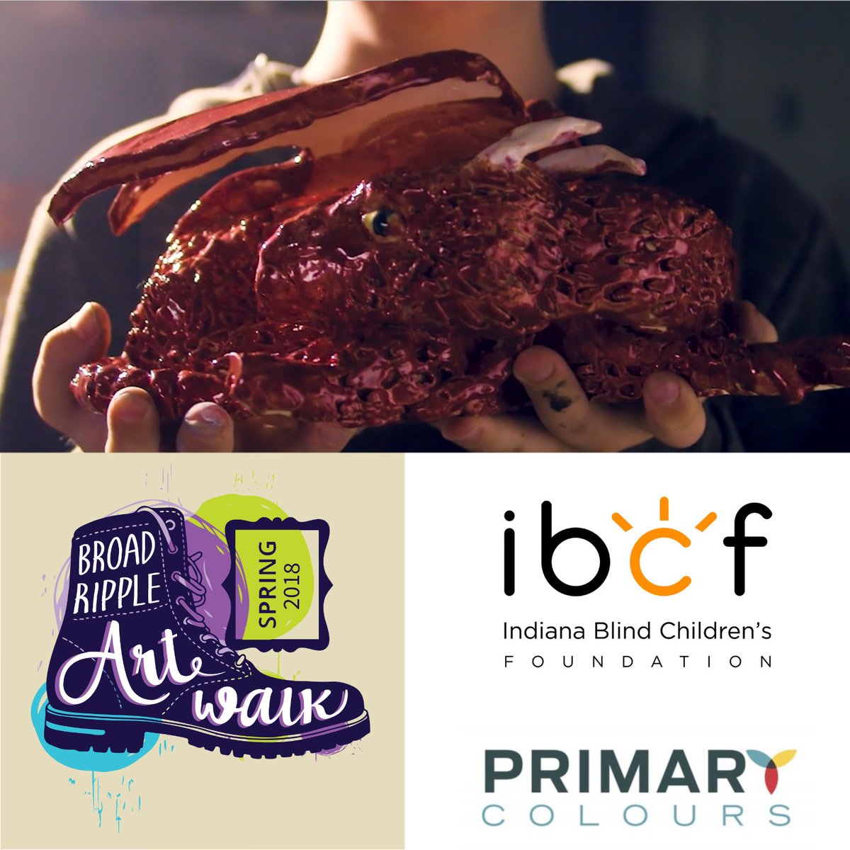 Find this and other art from students from Indiana School for the Blind this Fri. through May 29, at the Broad Ripple Village Assoc. Office.