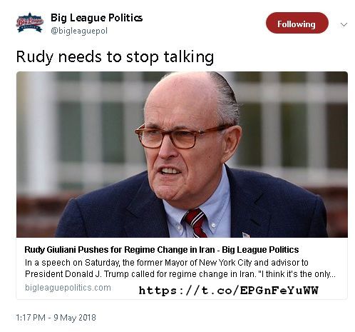 Rudy Giuliani; called that right