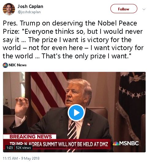 I want victory for the world