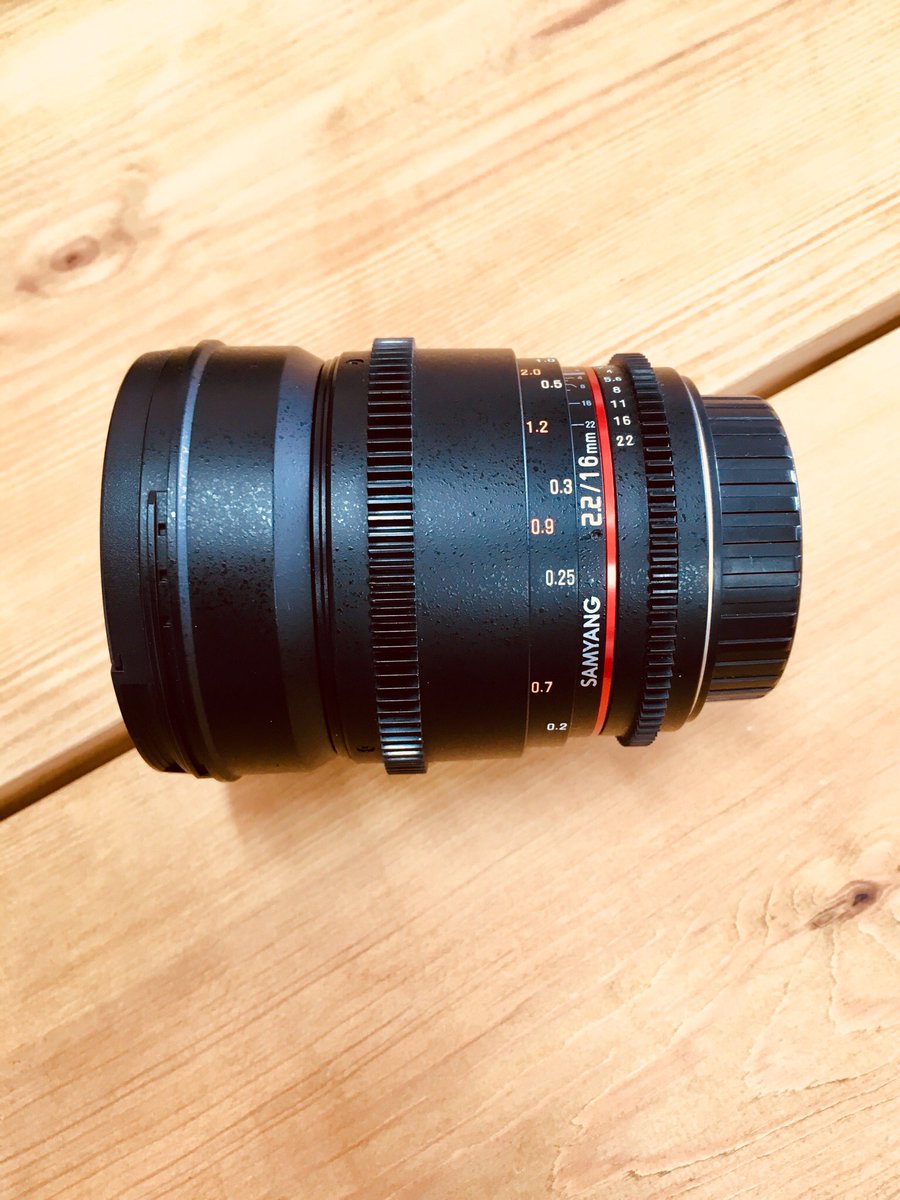 We’ve been shooting with this little number today. #samyang #16mmlens
