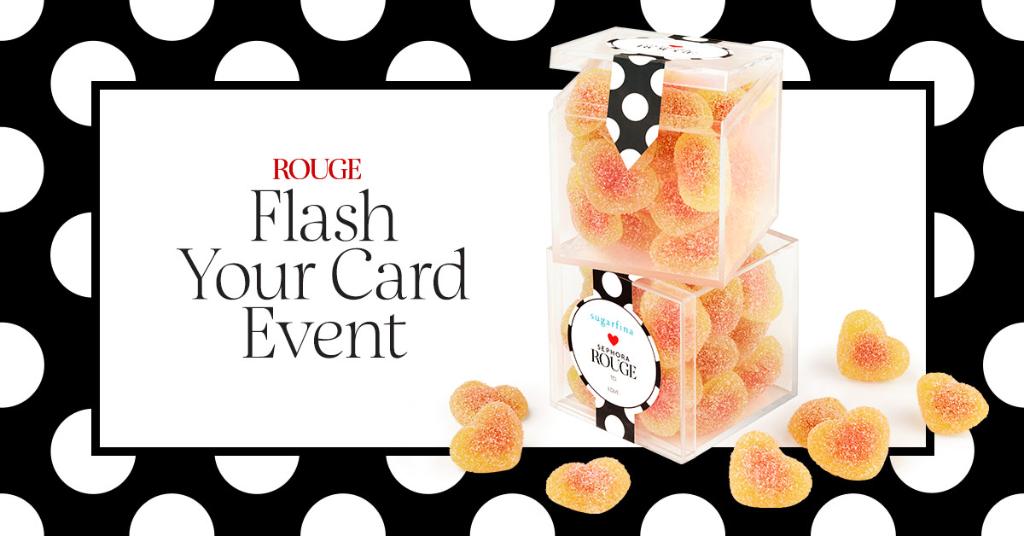 Sephora's tweet photo. Rouge—something sweet is coming 🍬 Join us in store on May 11 and 12 for FREE Mini Makeovers for you and a friend, plus a special treat from @Sugarfina with $35 purchase. https://t.co/LNOD8aUpJQ #RougeEvent #Sugarfina https://t.co/2L3LfZuHPx