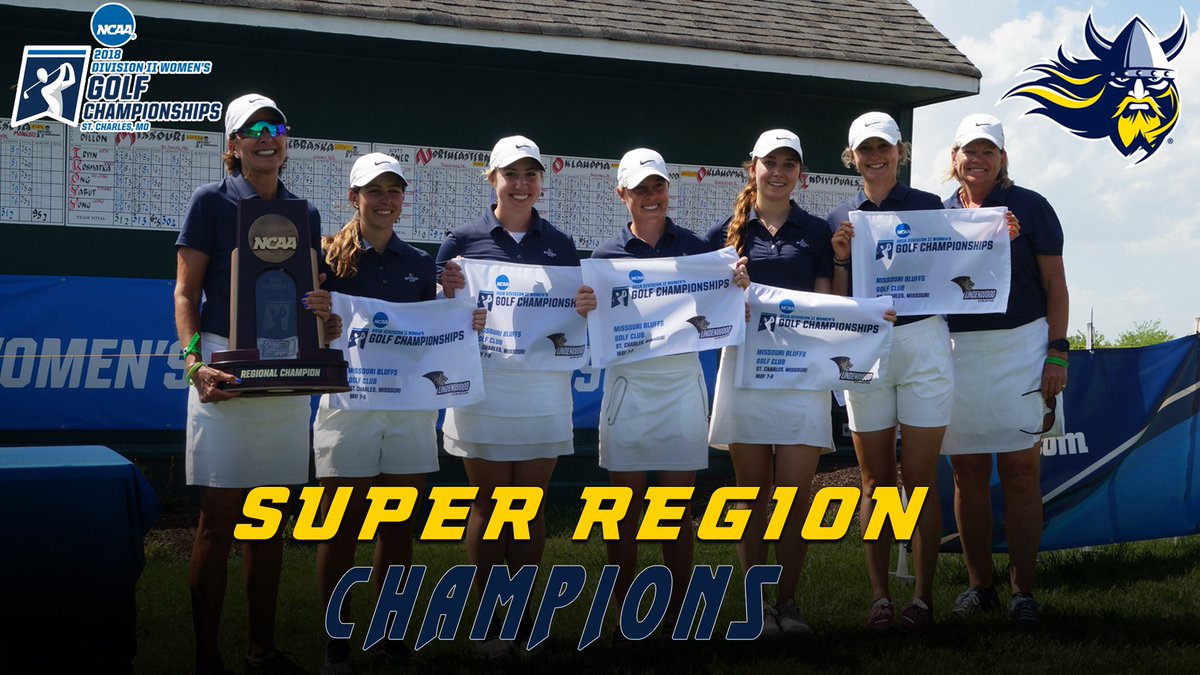 GoAugie's tweet photo. BREAKING: @AugieWomensGolf has won the NCAA Division II Women's Golf Super Regional! They're headed to the National Championships, which takes place in Houston on May 16-19 | #WeAreAU https://t.co/pEFyZ8VvcL
