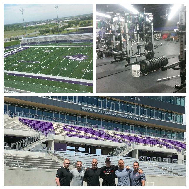 NWstrength's tweet photo. Thanks to former bearcats @AdamDorrel @Bret_Miguez_SC and @llancasterSC of @ACUStrength  for showing us around! Also for letting us and @Jewell_Strength get a lift it! On to the @theCSCCa conference!  #BearcatStrength #BearcatTravels #CSCCa18 https://t.co/Q7jgzTFrIO