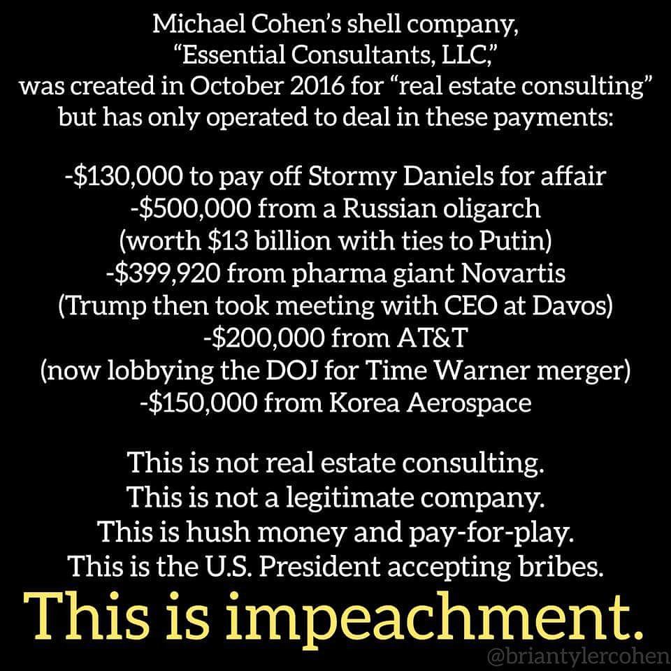 PrincessBravato's tweet photo. #CohenPayments 
#TrumpCorruption
#TrumpSwampMonster
#TrumpRussia 
#ProtectMueller https://t.co/TEtIL80y0y