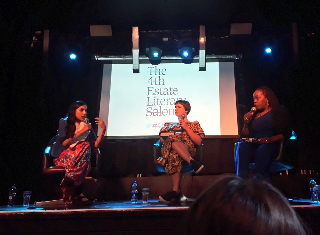 amandeepksingh7's tweet photo. @sarahshaffi was an excellent chair for this insightful #4thestate literary salon with #imogenhermesgowar and #racheledwards!
Discussion on ins and outs of writing a book, women in lit, Brexit, and how racism destroys bonds of love.
#darling #mermaidandmrshancock https://t.co/63sX3S6qrP