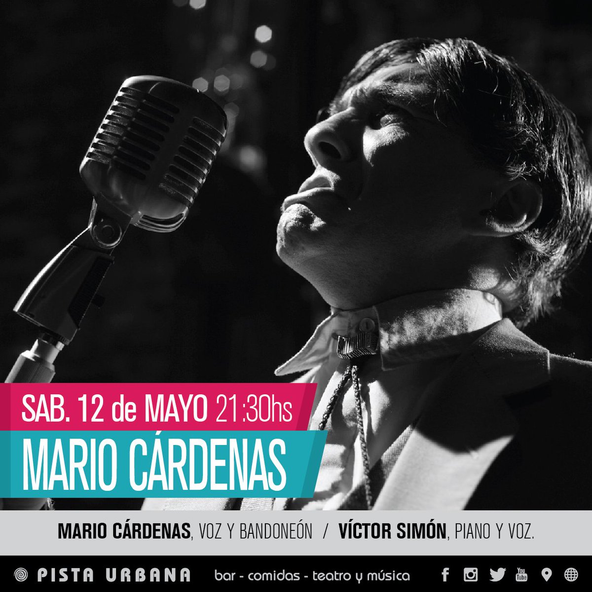 Mario Cárdenas en Chacabuco 874, Pista Urbana SÁBADO 12, 21:30 ¡No te lo pierdas! Victor Simón al piano. Invitado especial <a href="/chinolaborde/">Chino Laborde</a> <a href="/luistarantino/">luis tarantino</a> <a href="/datacultura/">BA Cultura</a> <a href="/Musica_BA/">Dirección General de Música</a> @TintaRoja_tango