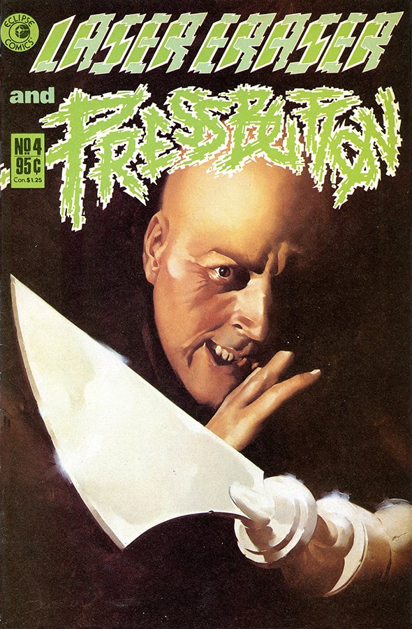 AtomekART's tweet image. LASER ERASER and AXEL PRESSBUTTON! Issues 3 and 4! Covers by Steve Dillon and Mick Austin! #Comics #Pressbutton #ComicsWeMiss ©Steve Moore