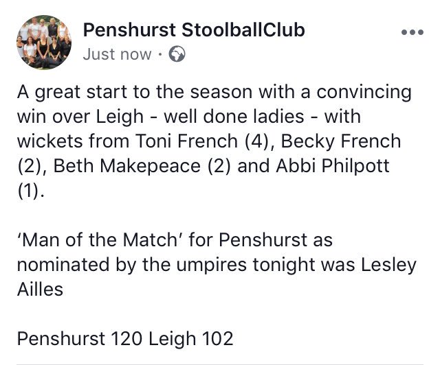 Penshurst_SC's tweet photo. #Penshurst #Leigh #stoolball #coolball #westkent #thisgirlcan @WKentStoolball @Stoolball @BeckyFrench3 @PrincessAbbi https://t.co/Xz9F3fW09B