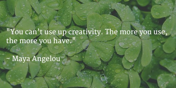 WritersEdit's tweet photo. You Can't Use Up #Creativity. The More You Use, The More You Have. #MayaAngelou #Inspiration #AmWriting https://t.co/Meo180iTLU