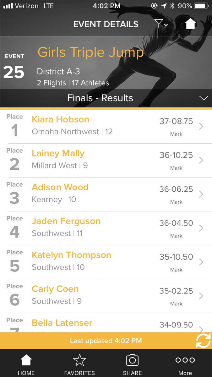 On her first TJ of the day, <a href="/WoodAdison/">Adison Wood</a> punches her 🎟 to state! #WhateverItTakes #sandcats