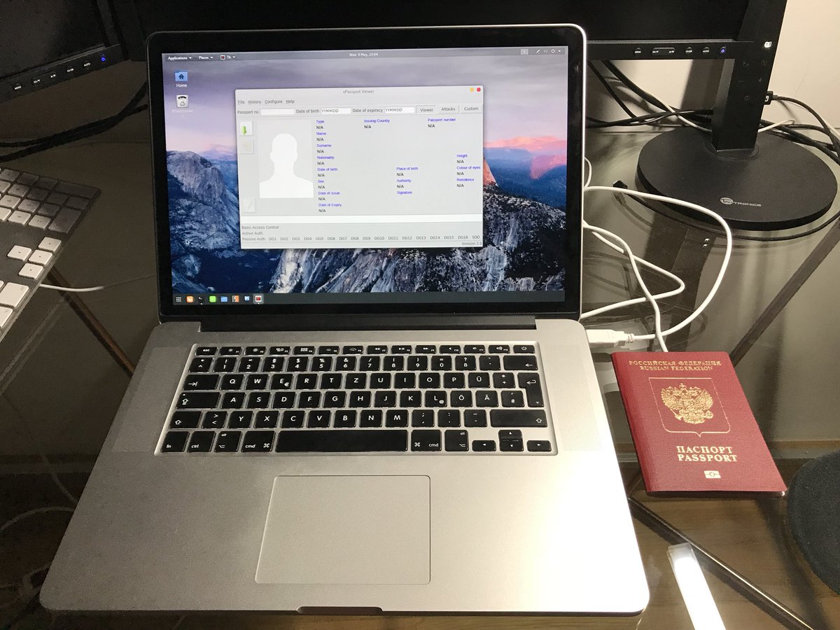 Beaujeant's tweet photo. Back at it again with #epassport security! Building a hands-on workshop on applied security with electronic passport (based on our [@doegox, @ldemay and al.] paper https://t.co/X7CZhDdzt7) https://t.co/OVQcJb2TCo