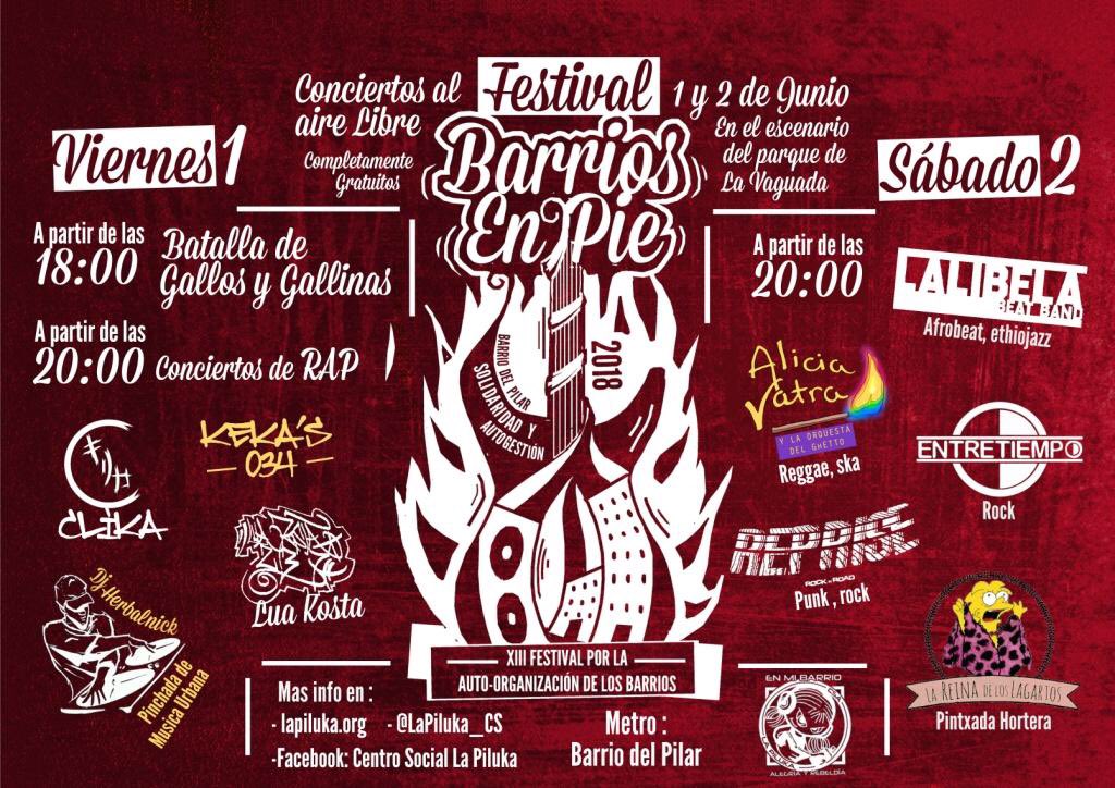EsporaNegra76's tweet photo. YA ESTÁ AQUÍ EL FESTIVAL BARRIOS EN PIE!! 

Conciertos, actividades y mucho más!!

Te lo vas a perder??

#BarriosEnPie #BDP https://t.co/GZAPinPna5