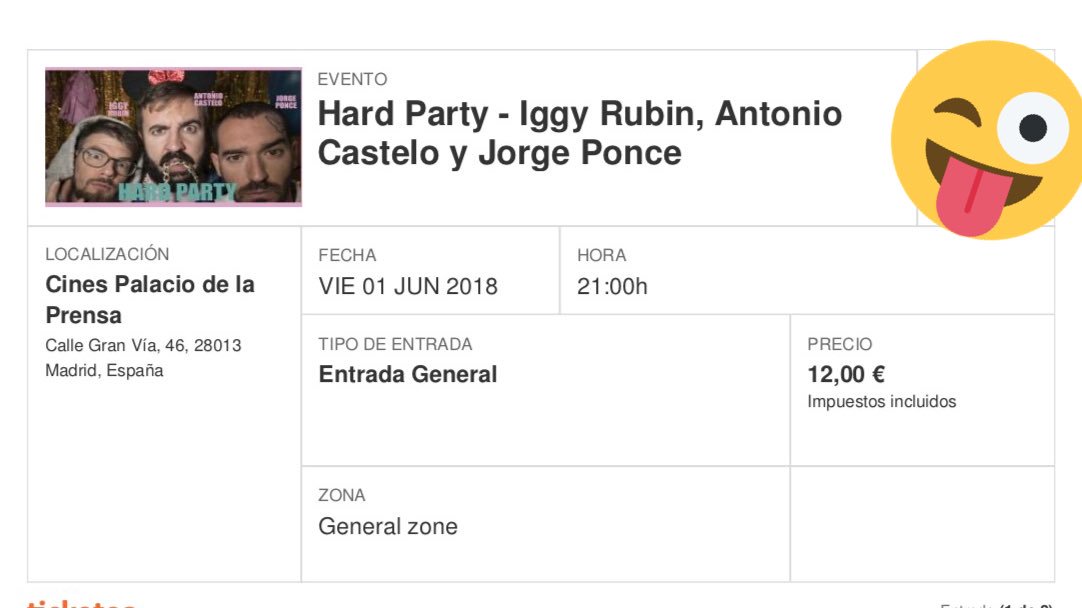 elrancius's tweet photo. Peñita, acabo de pillarme las entradas para partirme la caja viendo a los cracks de @iggyrubin @SrCastelo y @jponcerivero. Muy recomendable esta gente #nocobro #nomeinvitan https://t.co/s2KcI5YcWx