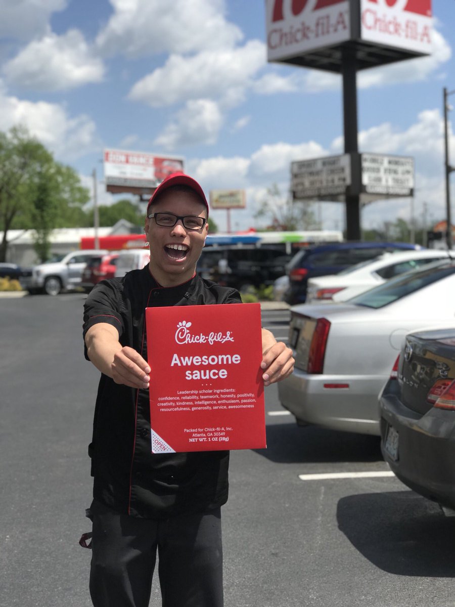S/O to <a href="/ChickfilA/">Chick-fil-A, Inc.</a> for the $2,500 scholarship! I am probably your proudest employee and I am very grateful for this blessing!! Thank you so much for investing in my future #awesomesauce